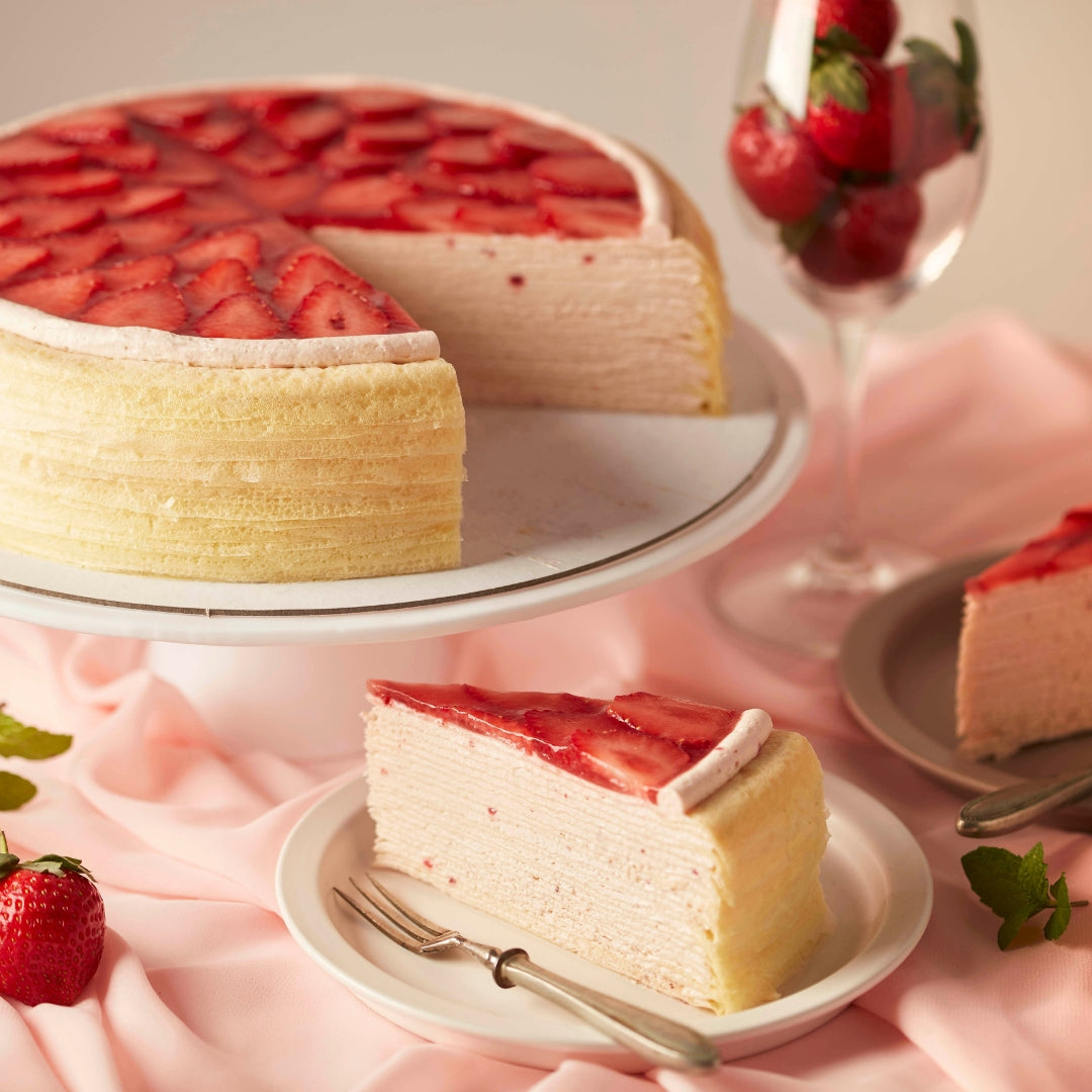 Strawberry Blossom Mille Crêpes - 9 inches