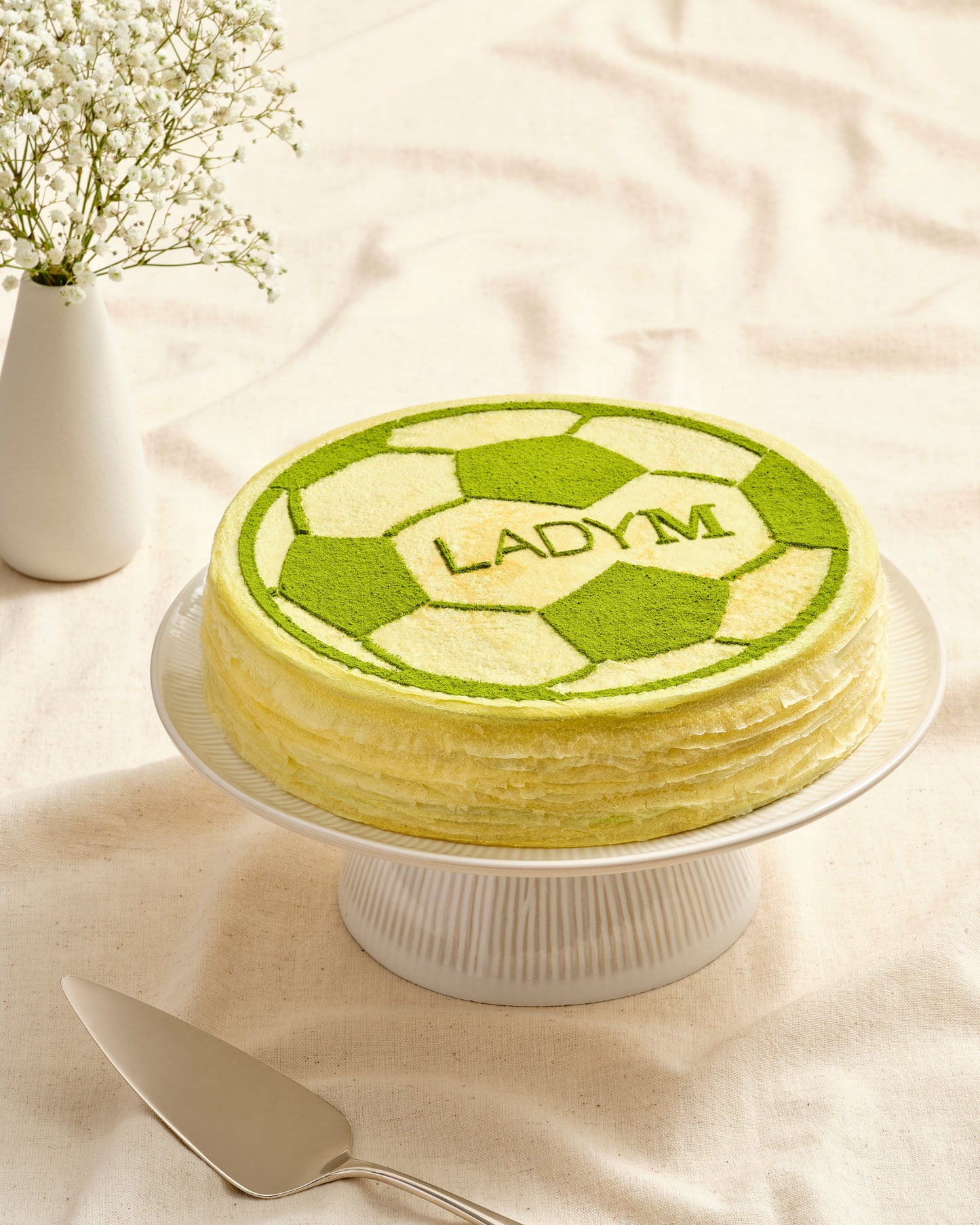 World Soccer Green Tea Mille Crêpes - 9 inches