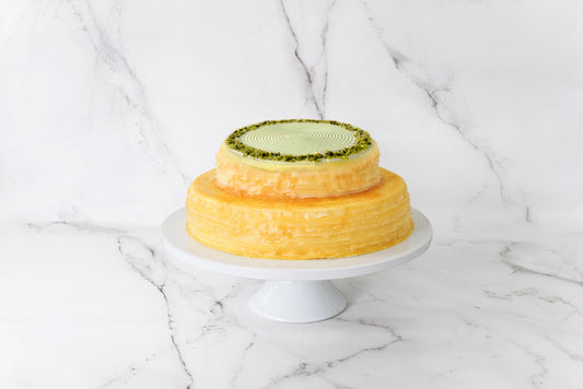 2-Tier Pistachio Mille Crêpes